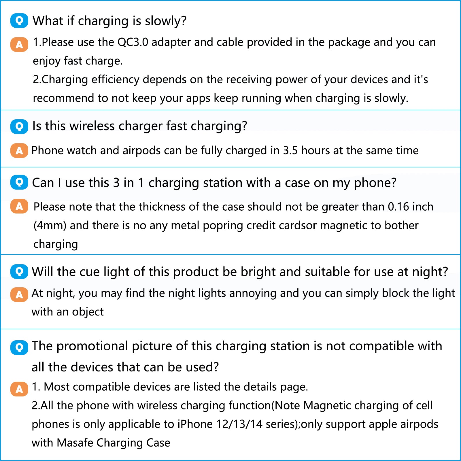 Wireless Charging Station, QC3.0 Magnetic Fast Charging, Wirelss Charger Compatible with Iphone 16 15 14 13 12 11 Pro Max XS XR, Iwatch Series 9 8 7 6 5 4 3 2 SE, Airpods 3 2 Pro (Black)