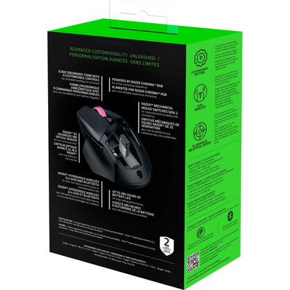 Basilisk V3 X Hyperspeed Wireless Gaming Mouse for PC, RGB Chroma, Black