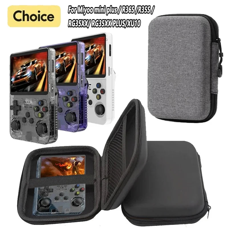 For R36S/R35 plus Game Console Storage Bag EVA Hard Portable Protect Game Accessories Carry Case for R36S Game Console