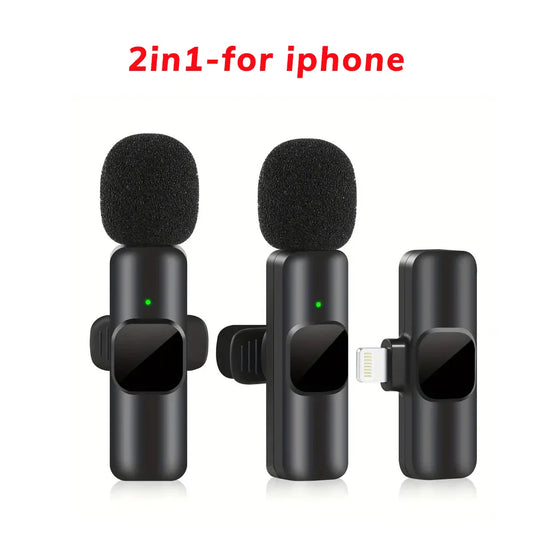 Professional Wireless Lavalier Microphone Perfect for Interviews Podcasts,Vlogs Videos for Iphone&Ipad-For Android,Ios and 3.5Mm